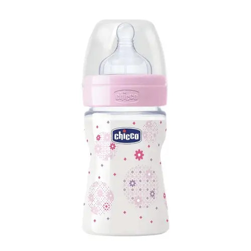 Chicco Biberón Silicona Rosa Flujo Normal +0 Meses 150 ml