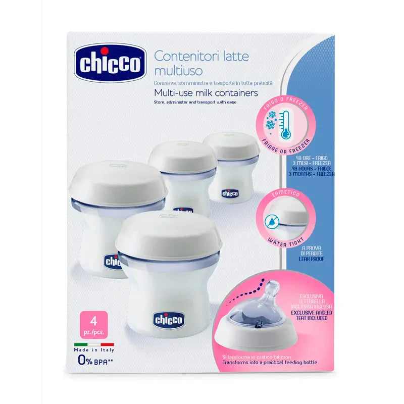 Chicco - Contenedores Leche Materna 4 unidades