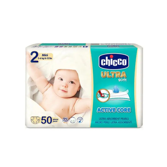 Chicco - Pañales Ultrasoft Maxi Mini 3-6 Kg 50 unidades