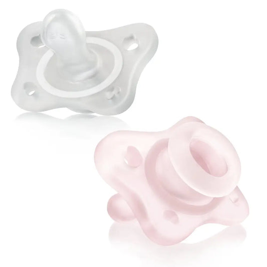 Chicco Pacifiers Physioforma Mini soft Pink-Transparent 0-2 Months, 2 Units