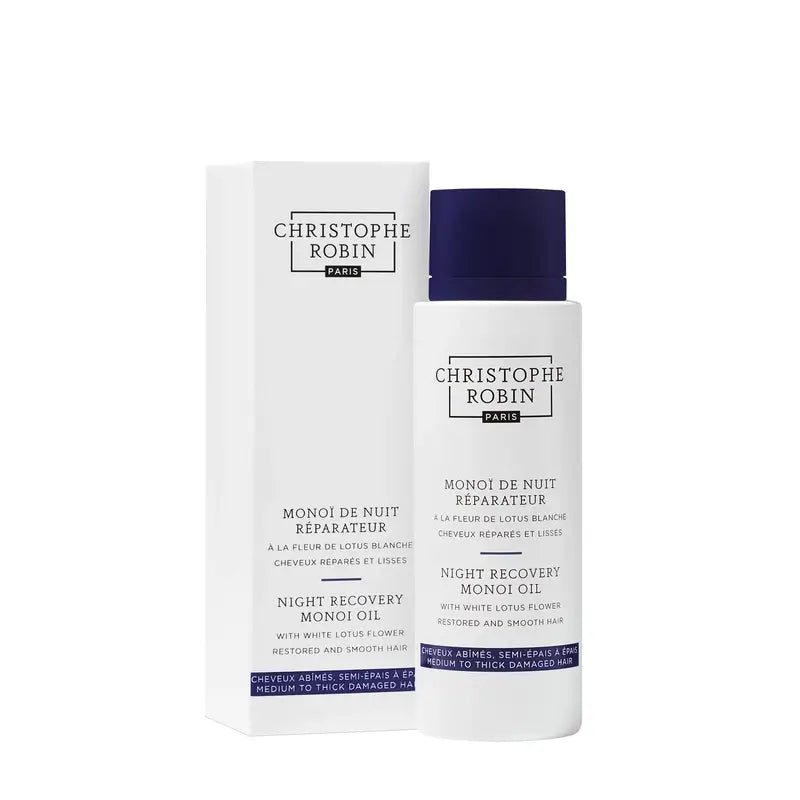 Christophe Robin Monoi Night Recovery Oil With White Lotus Flower (Fine To Normal Hair) , 96 ml