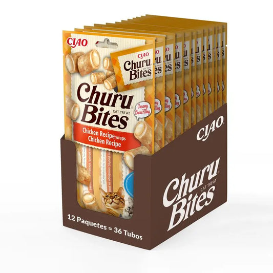 Churu Cat Bites Chicken Recipe Display 12X30Gr