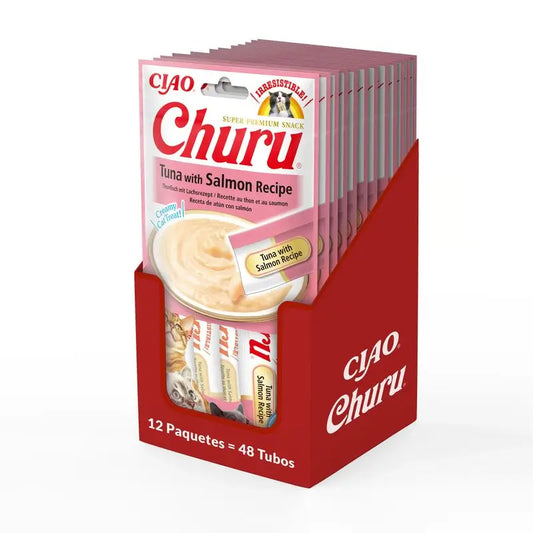 Churu Cat Tuna with Salmon Recipe Display 12X56Gr