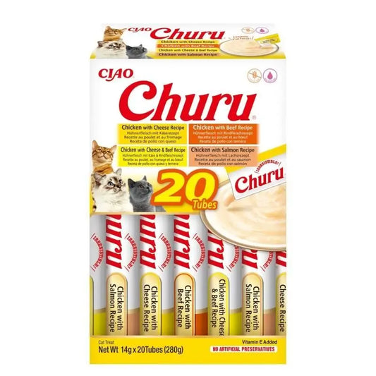 Churu Cat Variedades De Pollo Con Ternera 20X14Gr