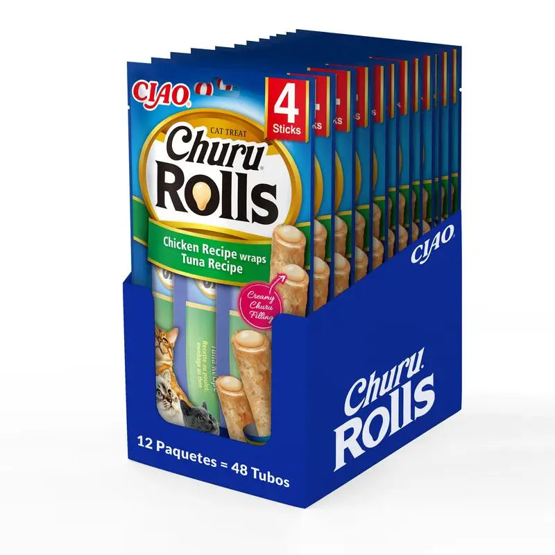 Churu Cat Rolls Tuna Recipe Display 12X40Gr