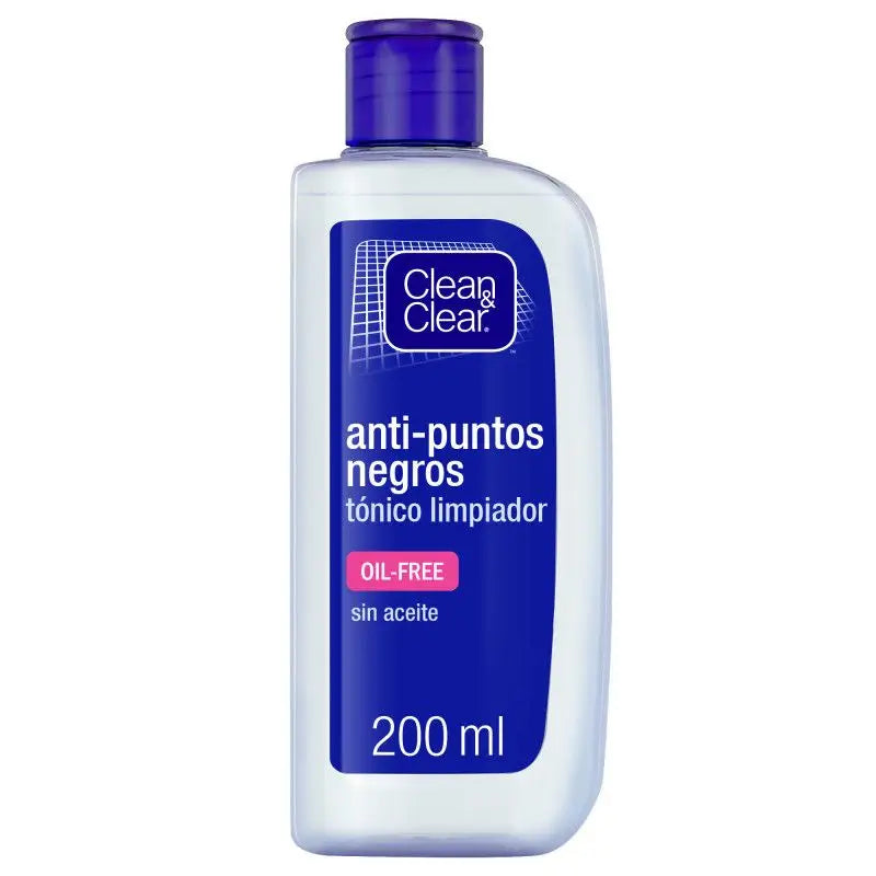 Clean&Clear Anti Puntos Negros Tónic Limpiador, 200 ml