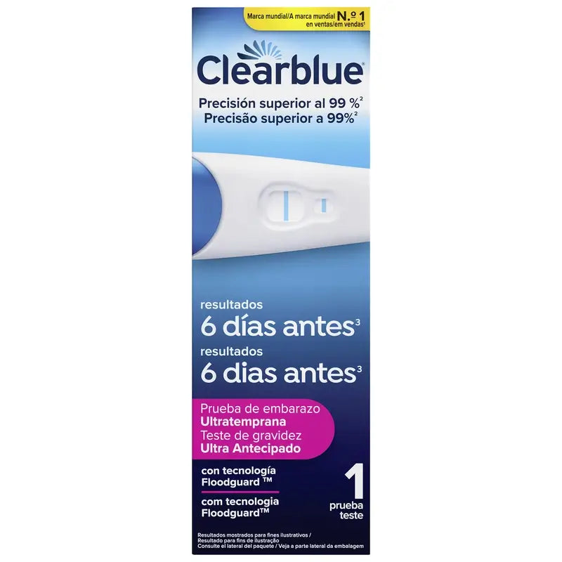 Clearblue Ultra Early Pregnancy Test 10mI, Results 6 Days Early, 1 Analogue Test