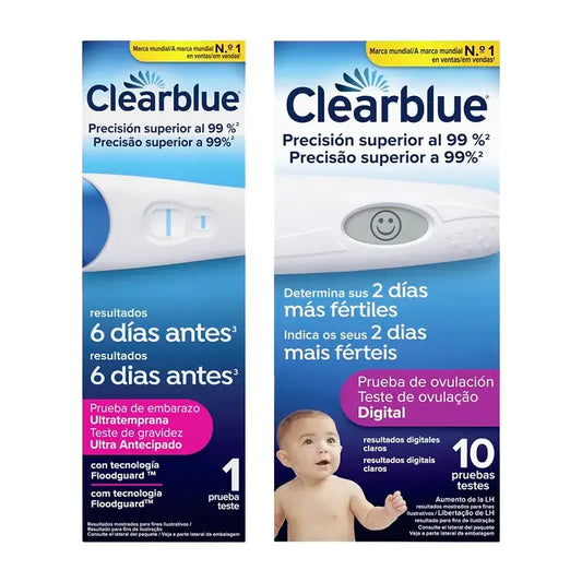 Clearblue Pack Early Pregnancy Test Analogue 1 Test + Clearblue Ovulation Test 10 Test Sticks