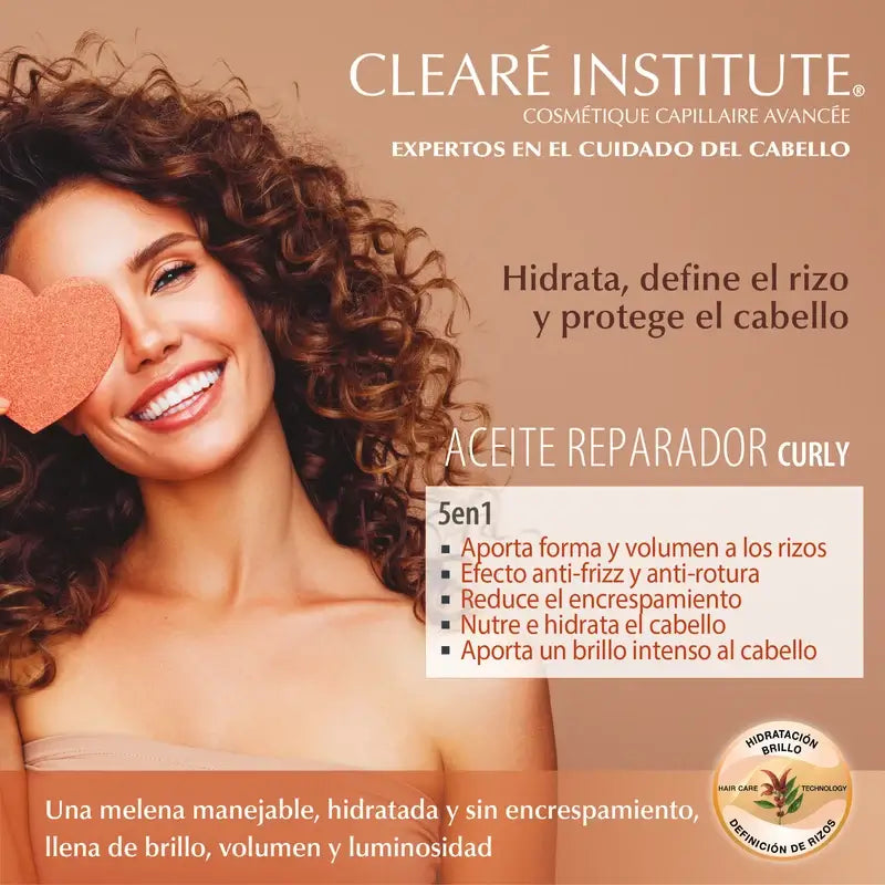 Clearé Institute Curly Hair Curly Method Moisturising Oil 50 Ml