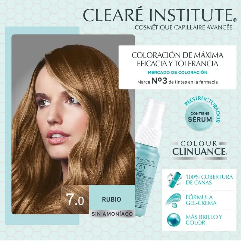 Clearé Institute Colour Clinuance Ammonia-Free Permanent Colour 7.0 Blonde