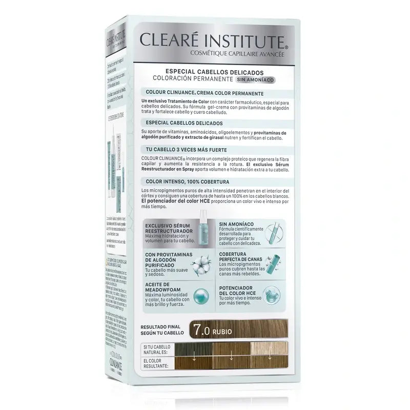 Clearé Institute Colour Clinuance Ammonia-Free Permanent Colour 7.0 Blonde