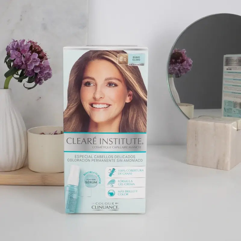 Clearé Institute Colour Clinuance Ammonia-Free Permanent Colour 8.0 Light Blonde