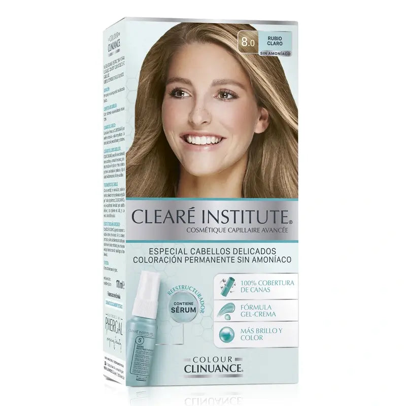 Clearé Institute Colour Clinuance Ammonia-Free Permanent Colour 8.0 Light Blonde