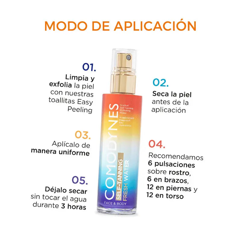 Comodynes Self-Tanning Fresh Water Agua Autobronceadora Progresiva E Hidratante 100 ml