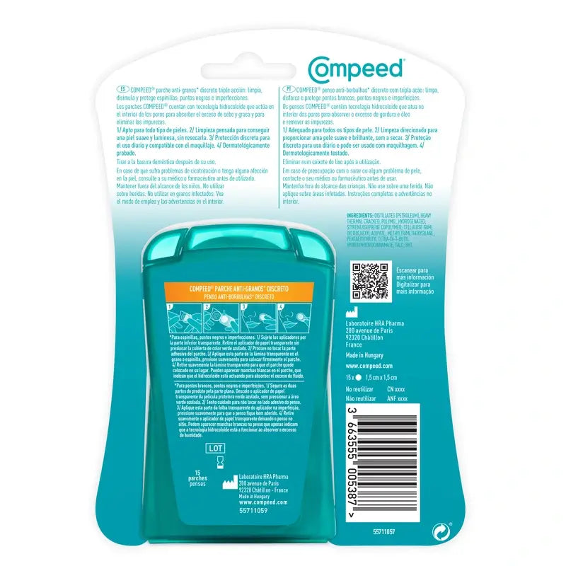 Compeed Anti-Granos Discreto, 15 units