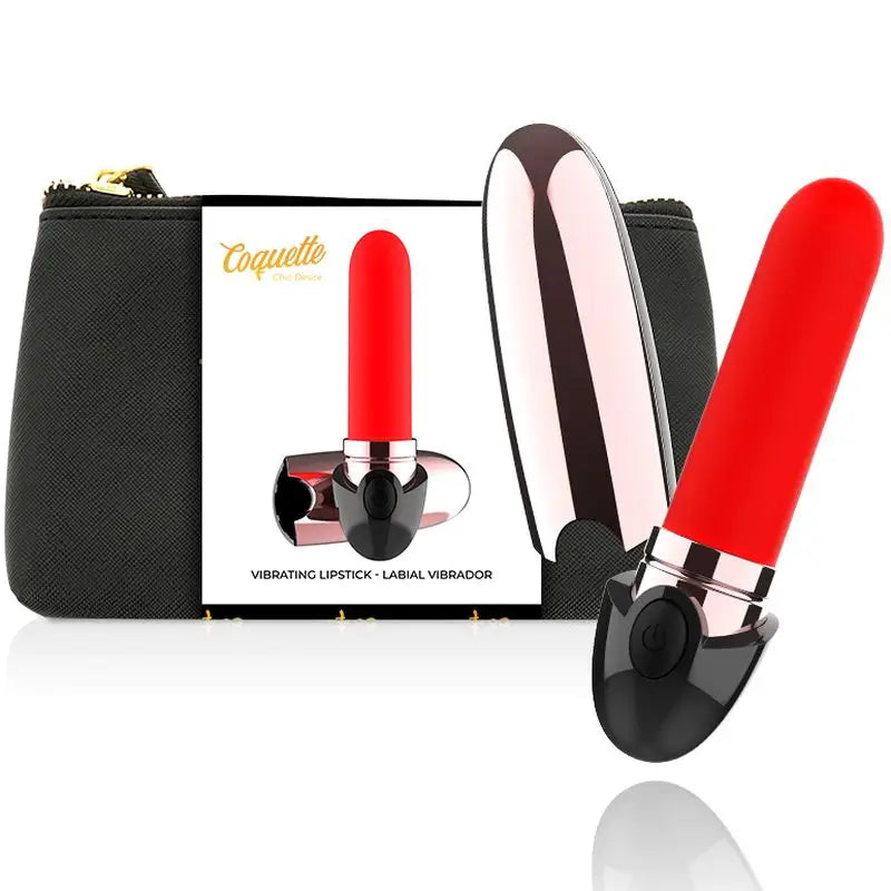 Coquette Chic Desire Pintalabios Vibrador Recargable Luxe Negro / Gold