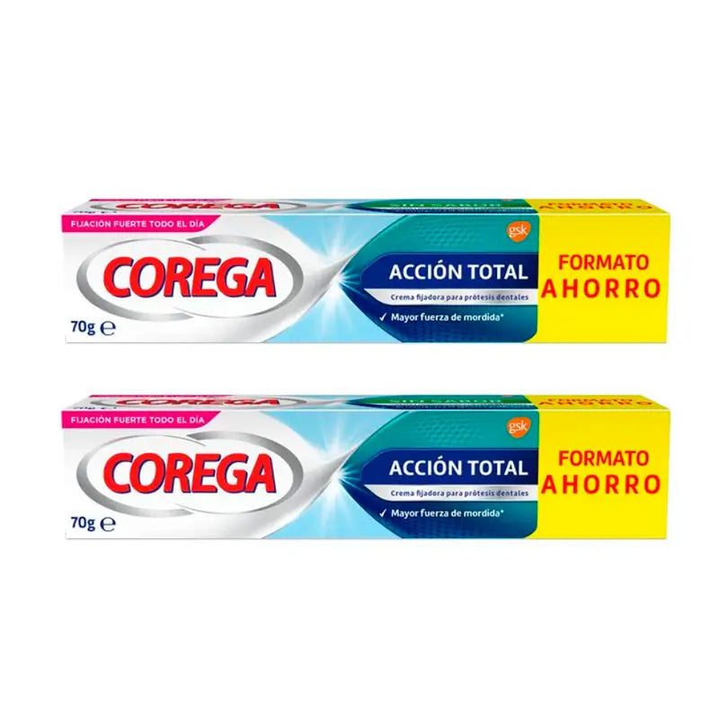 Corega Duplo Total Action Holding Cream, 2 x 70 gr