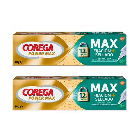 Corega Duplo denture fixative cream mint flavour, 2 x 40 g