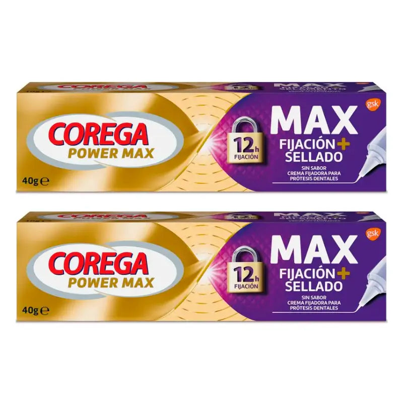 Corega Duplo Maximo Sealing Fixing Cream, 2 x 40 gr