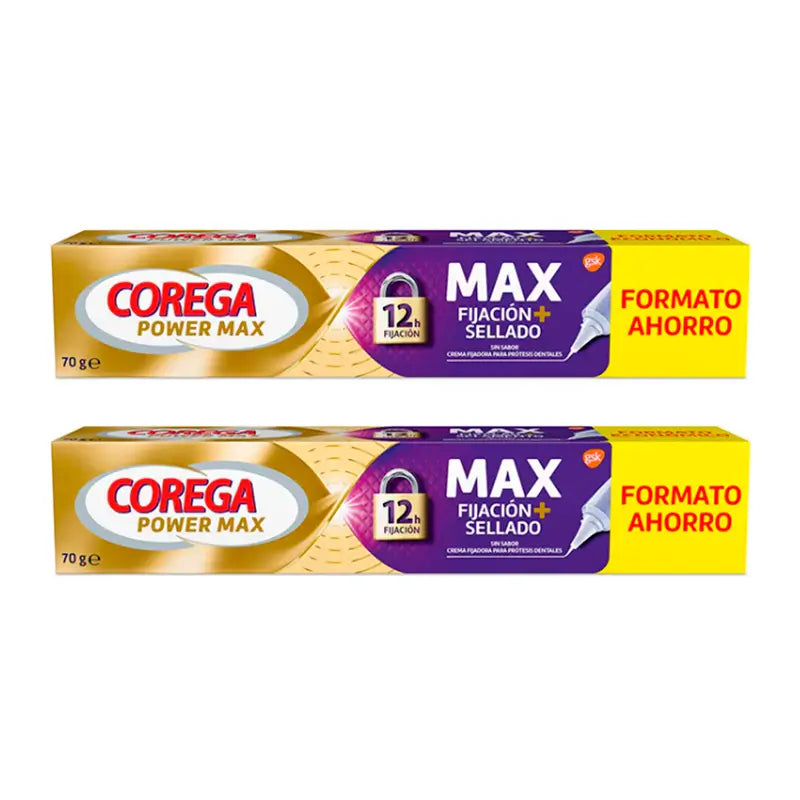 Corega Duplo Maximo Sealing Fixing Cream, 2 x 70 gr