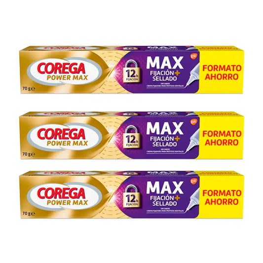 Corega Triplo Maximo Sealing Fixing Cream, 3 x 70 gr