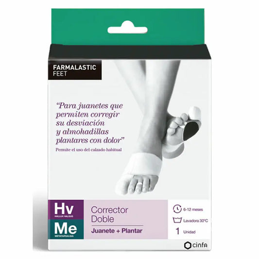 Farmalastic Corrector Double Bunions And Plantar Corrector Left Foot, Large Size