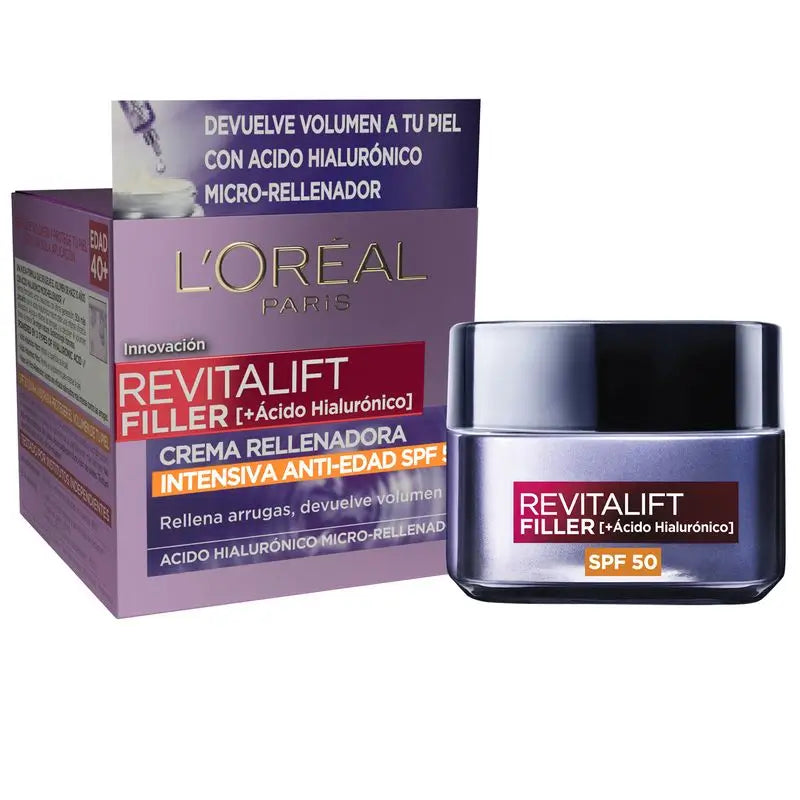 L'Oréal Paris Intensive Replenishing Cream With Hyaluronic Acid And Spf 50: Volume And Uvb/Uva Protection