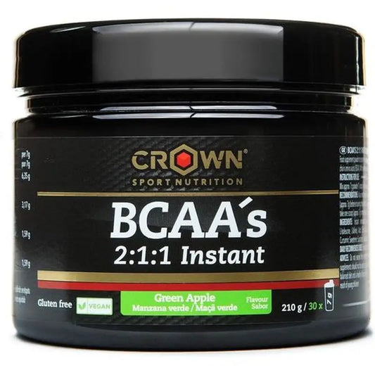 Crown Sport Nutrition Bcaas Instant Manzana Verde , 210 g (30 porciones)