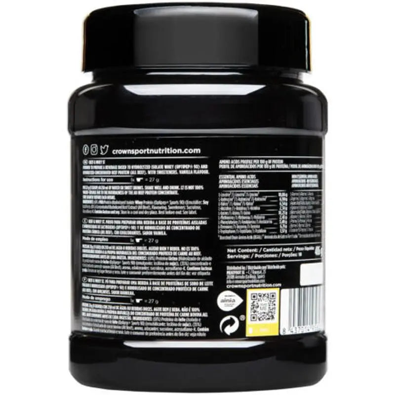 Crown Sport Nutrition Beef & Whey Vanilla  , 486 gr (18 porciones) 