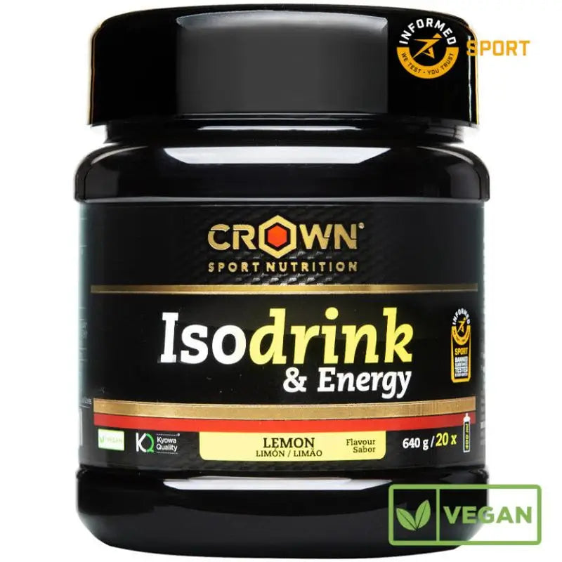 Crown Sport Nutrition Isodrink & Energy Limón  , 640 g / 20 tomas 400 ml