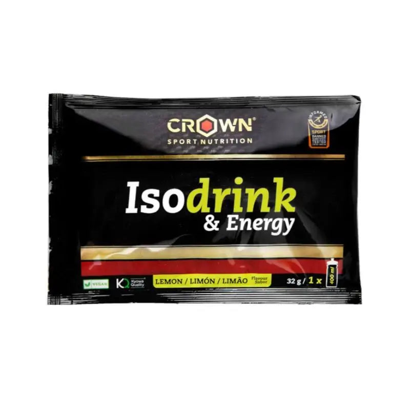 Crown Sport Nutrition Isodrink & Energy Limón Monodosis , 32 gr