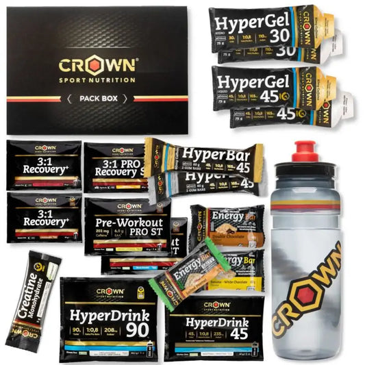 Crown Sport Nutrition Pack Hyper Energy Tester Con Bidón 750 Ml