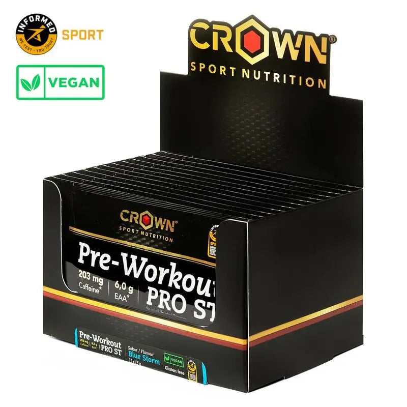 Crown Sport Nutrition Pre Workout Pro St Blue Storm Monodosis , 24 x 15  gr