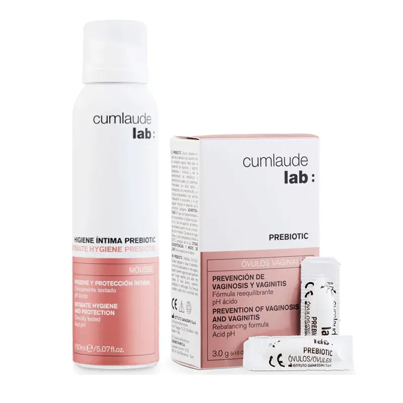 Cumlaude Lab Intimate Hygiene Pack Prebiotic Mousse 150 Ml + Prebiotic Eggs , 10 Units