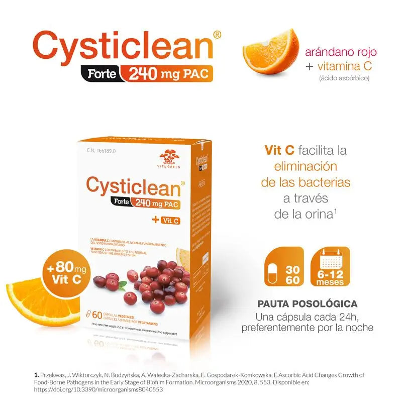 Cysticlean Forte 240Mg, 30 Capsules