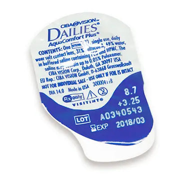 Dailies Aquacomfort Plus Daily Spherical Lenses , 90 units