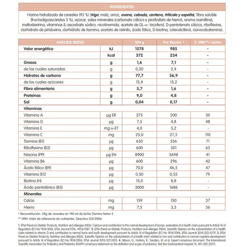 Damira Multicereal Fos 600 g