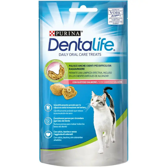 Dentalife Feline Dailyoral Care Salmon Flavour 8X40Gr, snack for cats