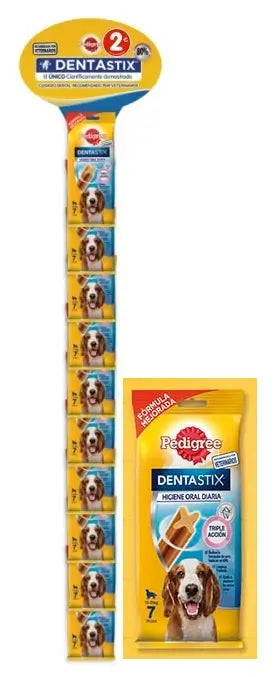 Pedigree Dentastix Tiras Mediano Display 20Uds