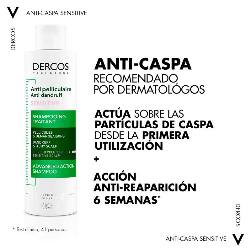 Vichy Dercos Technique Champú Anticaspa Cuero Cabelludo Sensible 200 ml