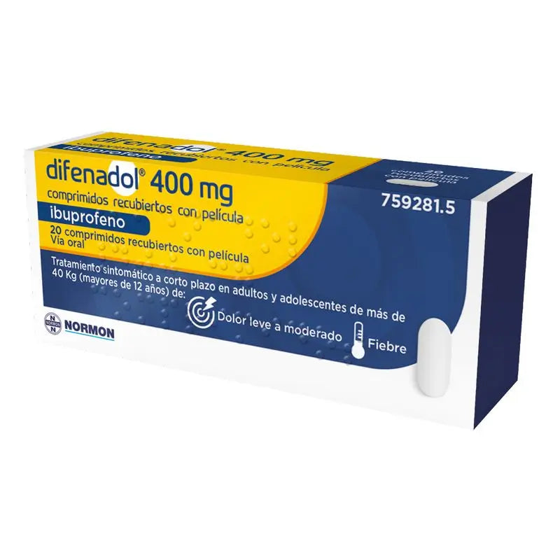 Difenadol 400 mg, 20 Comprimidos recubiertos