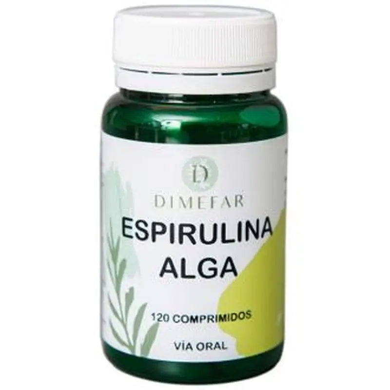 Dimefar Spiruldin Spirulina (Algas De Mexico)450Mg. 120Com