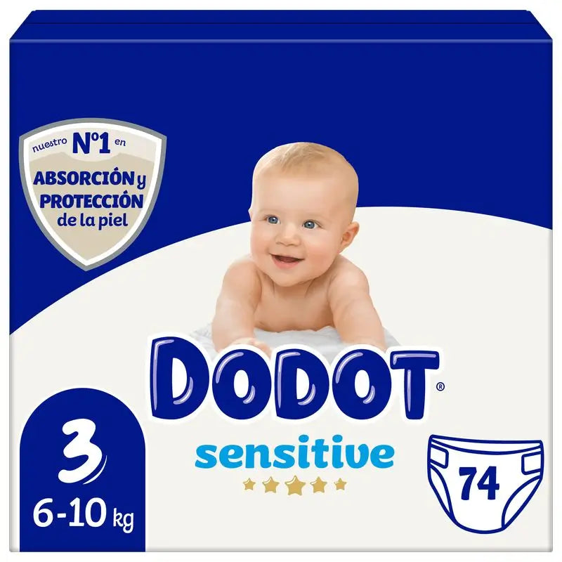 Dodot Sensitive Newborn Box Size 3 74 pcs.