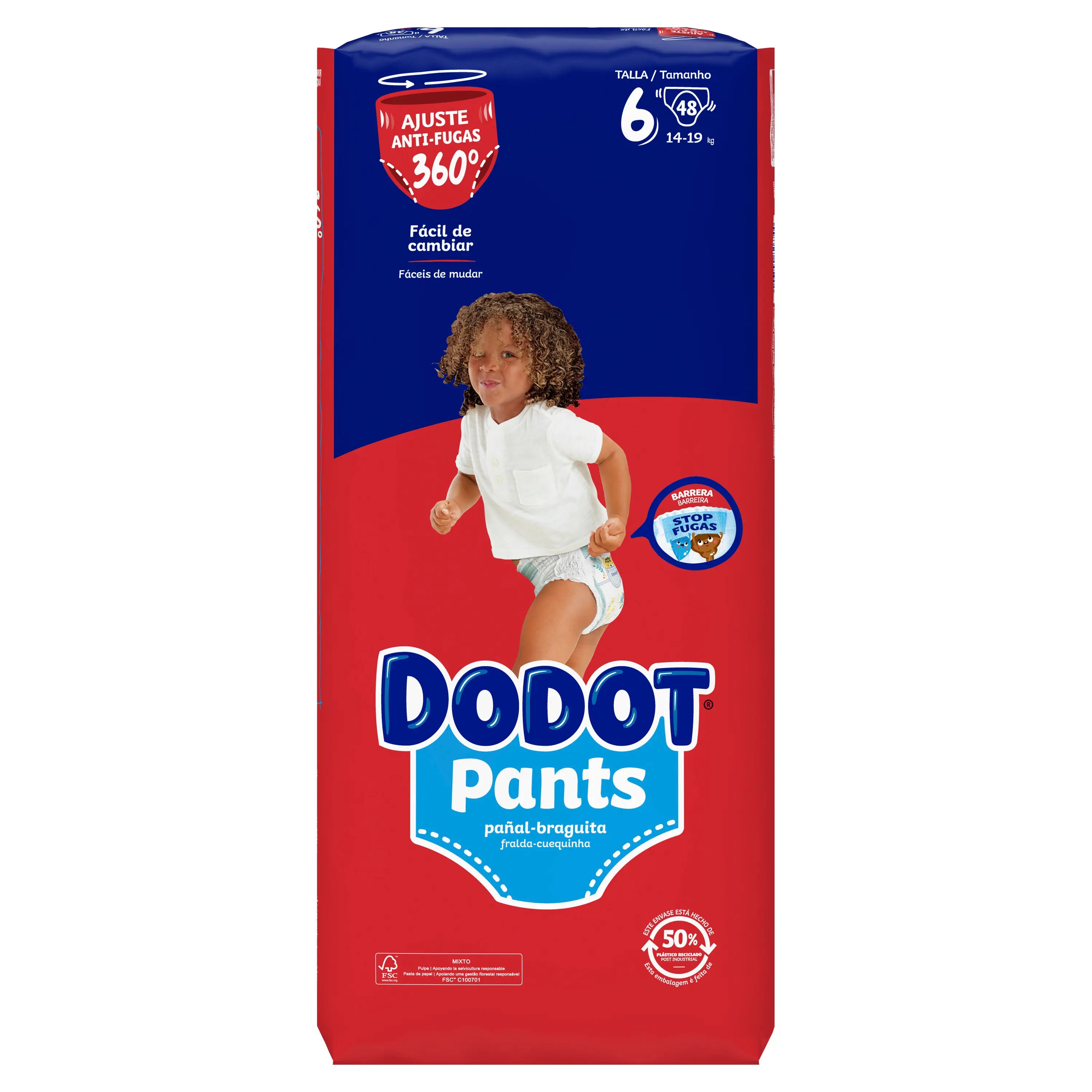 Dodot Pants Pañal-Braguita Talla 6 , 48 unidades