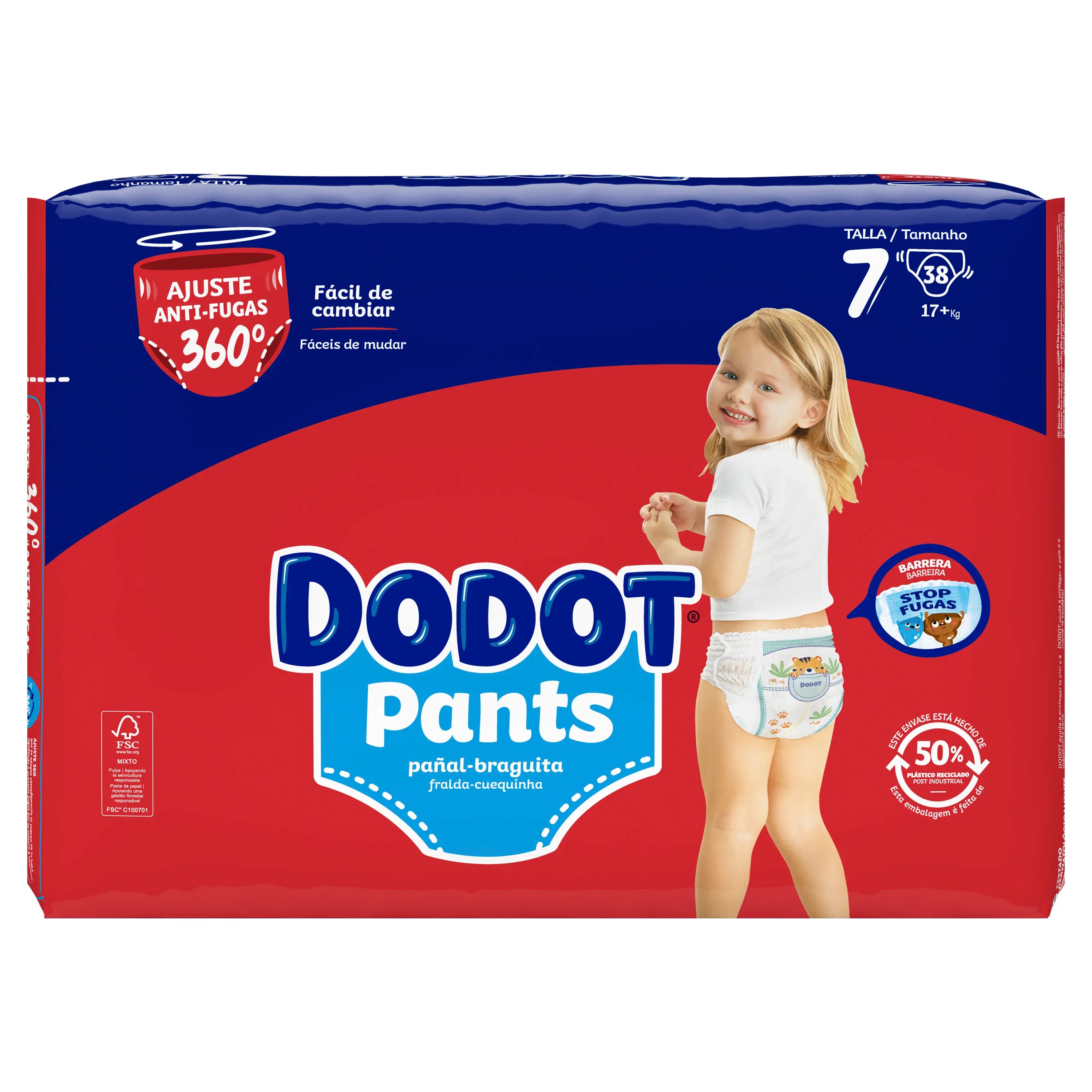 Dodot Pants Pañal-Braguita Talla 7 , 38 unidades