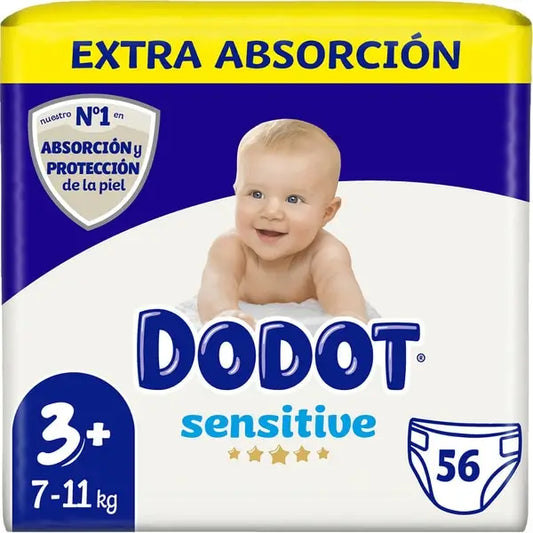 Buy Dodot Sensitive Nappy Extra Jumbo Size 3 56 Units at the best price