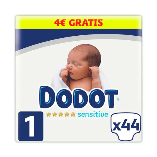 Dodot Sensitive Protection Plus Recien Nacido T1, 2-5 Kg, 44 Unidades