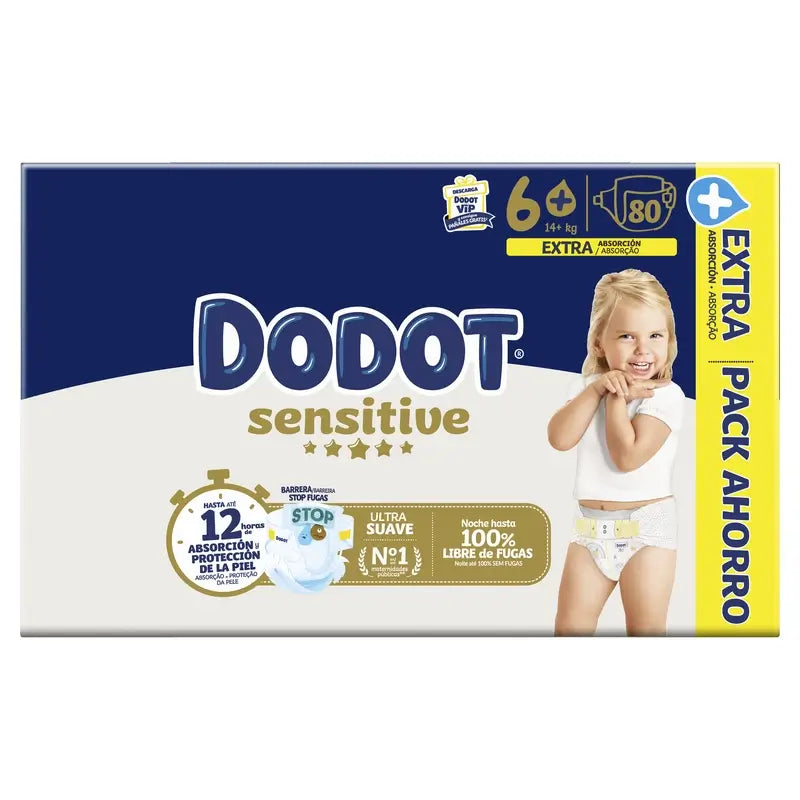 Dodot Sensitive Extra-Box Size 6 - 80 pcs.