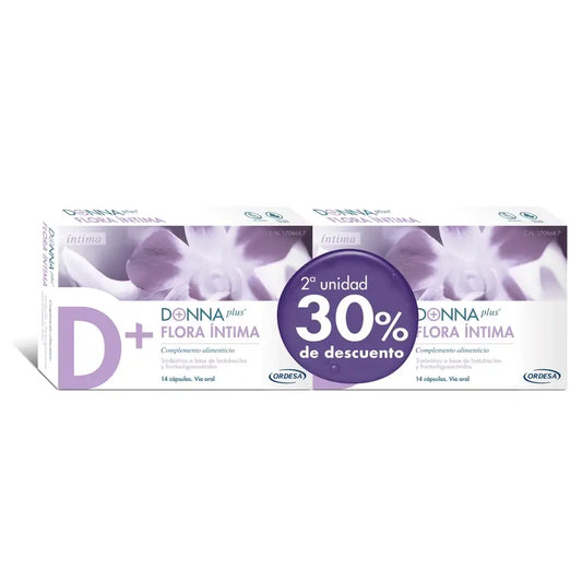 Donnaplus Intimate Range Donna+ Intimate Flora Duplo 2nd Unit 30% Discount, 2x14 capsules