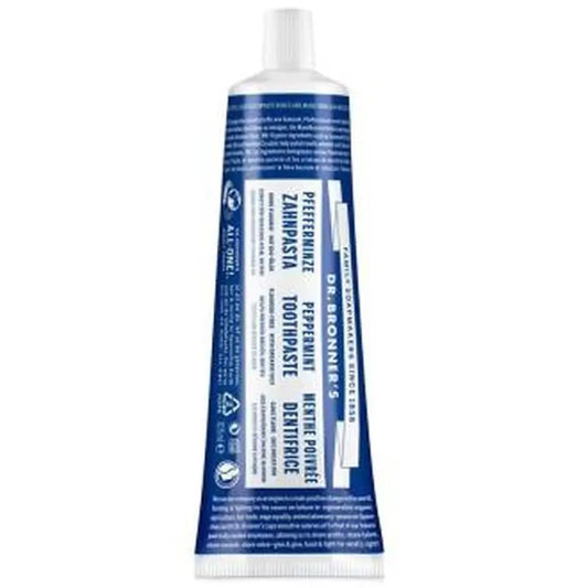 Dr. Bronner´S Dentifrico Toothpaste Peppermint Menta 140Gr.